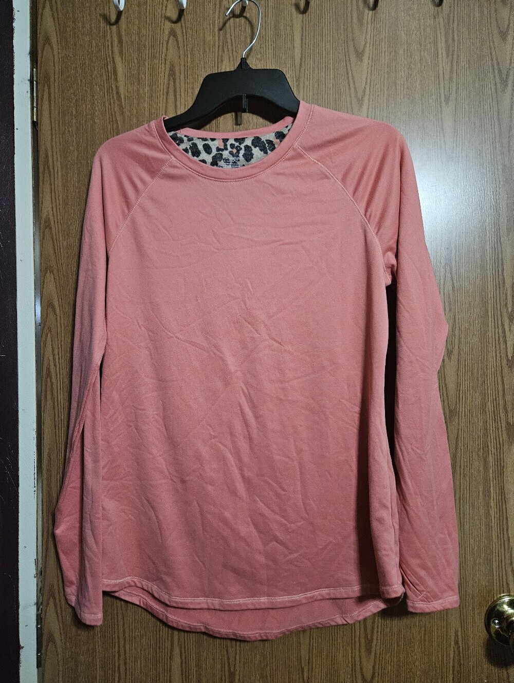 Cuddl Duds Climate Right Pink Long Sleeve Tee Cozy Casual Size Medium!